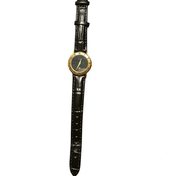 Gucci 3000L Vintage Swiss Made Watch Gold Plated& Black Leather 26mmWomen’s - Picture 5 of 10